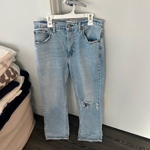 Abercrombie Curve Love Ankle Straight Ultra High Rise Jeans